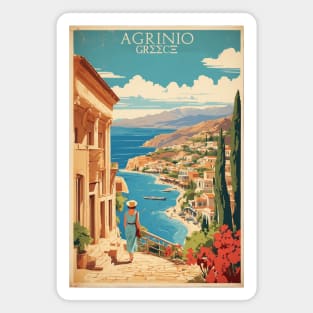 Agrinio Greece Vintage Tourism Travel Magnet